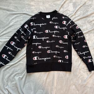 Champion Black Logo Men's Sweater